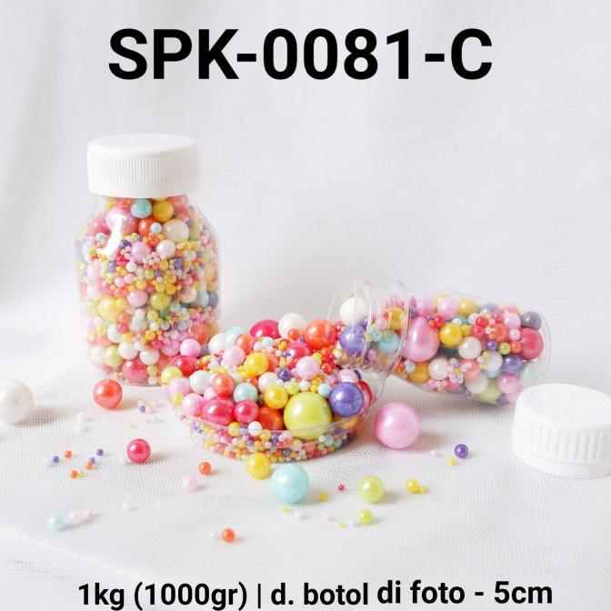 

Baru SPK-0081-C Sprinkles sprinkle sprinkel 1kg 1kilo mutiara mix rainbow