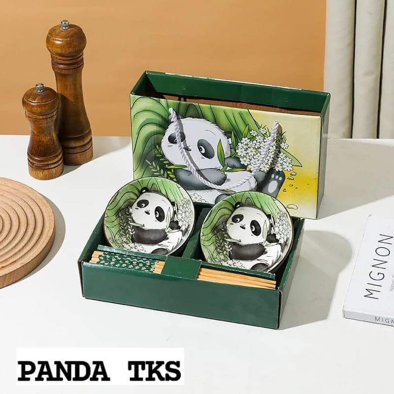 Gift Box Mangkok Set 2in1 / Mangkok Keramik Gift Box Isi 2 Mangkok Sumpit