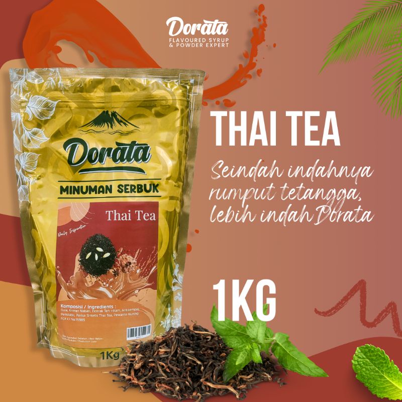 

Dorata Powder Drink Thai Tea 1 Kg - Bubuk Minuman Rasa Thai Tea