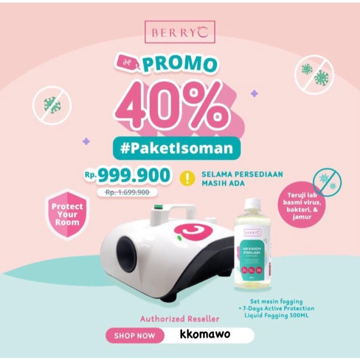 Promo Berryc / Berry C - Mesin Fogging + Liquid Fogging (500Ml)