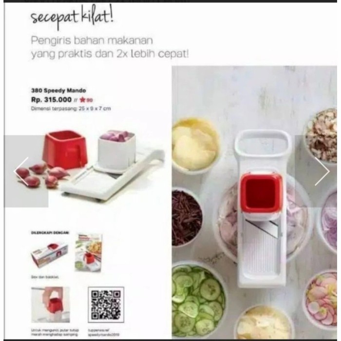 Terbaru Tupperware Speedy Mando Pengiris Bawang Kentang Dll Slicer Promo Terlaris