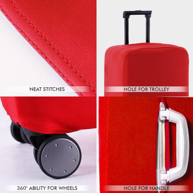 Roaming Cover Kain Elastis Sarung Koper Polos 20 Inch - 30 Inch