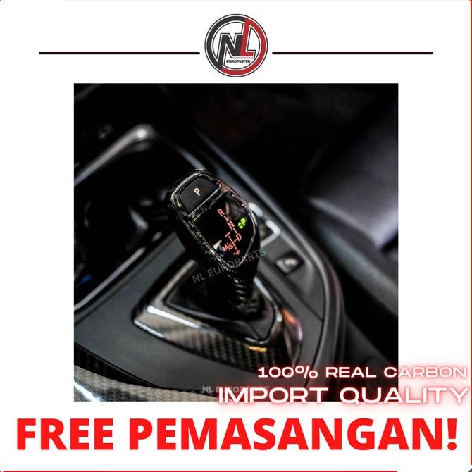Update Gear Shift Knob Cover REAL Carbon BMW F30 F32 LCI Import Shift Knob