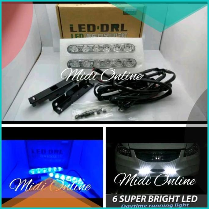 Lampu DRL 6 Led - Lampu Led Daily Light 6 Mata - Lampu Led DRL 6 Mata