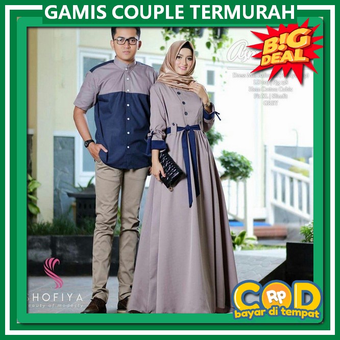 Baju Couple Pasangan Kekinian Gamiz Murah Gsmis Lebaran Gamis Kapelan Keluarga Terbaru 2024 Gambis M