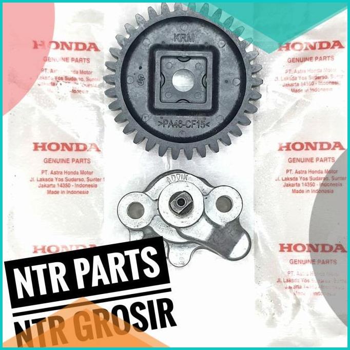 pompa oli assy gear oil pump verza megapro crf original KRM 16novz3 on