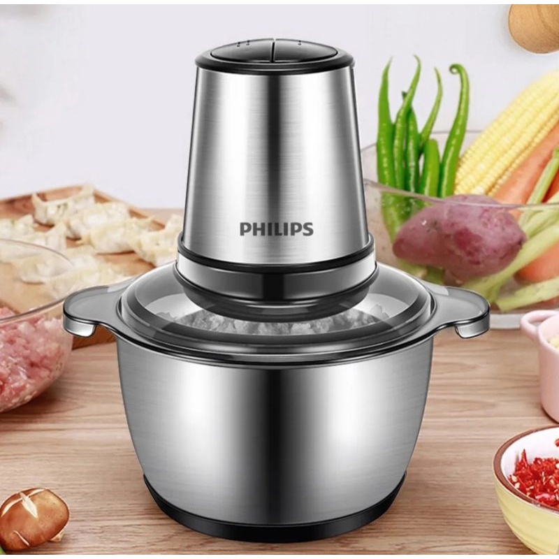 Philips Blender Ggiling Daging 400W 2L Meat Chopper Multifungsi Digunakan Di Rumah Stainless Food