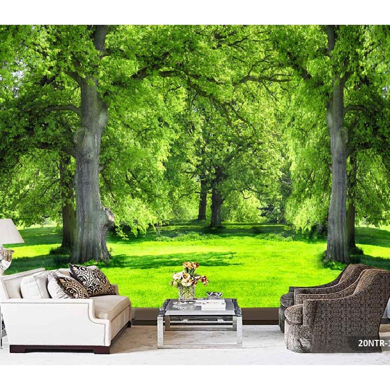 Wallpaper Dinding 3D Custom Murah Berkualitas Gambar Pemandangan Pohon