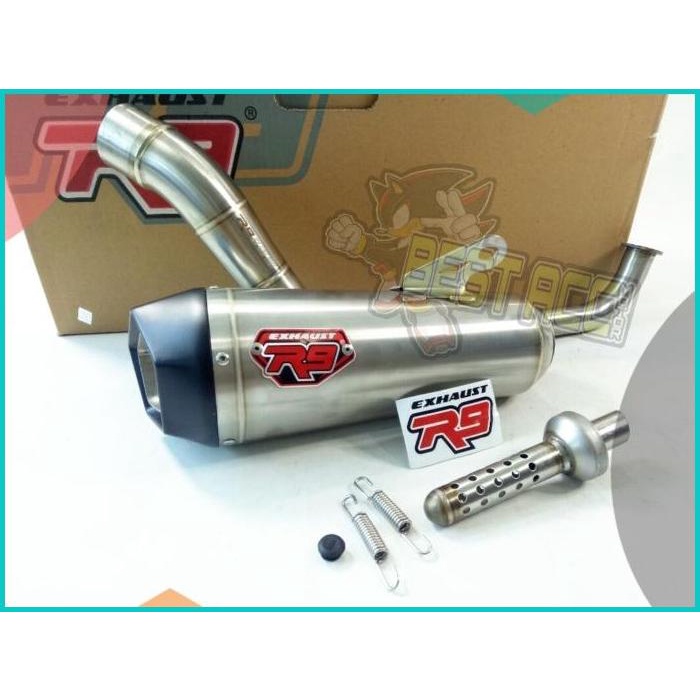 Knalpot R9 Aerox 155 Alpha Series Full System Original R9 16novz3 part