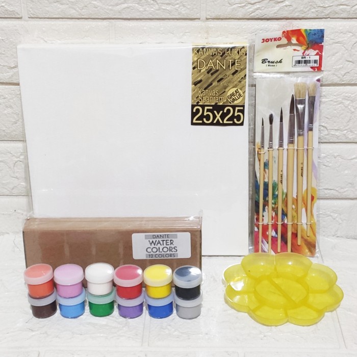 

Paket Melukis Set Kanvas 25X25 Kuas Palet