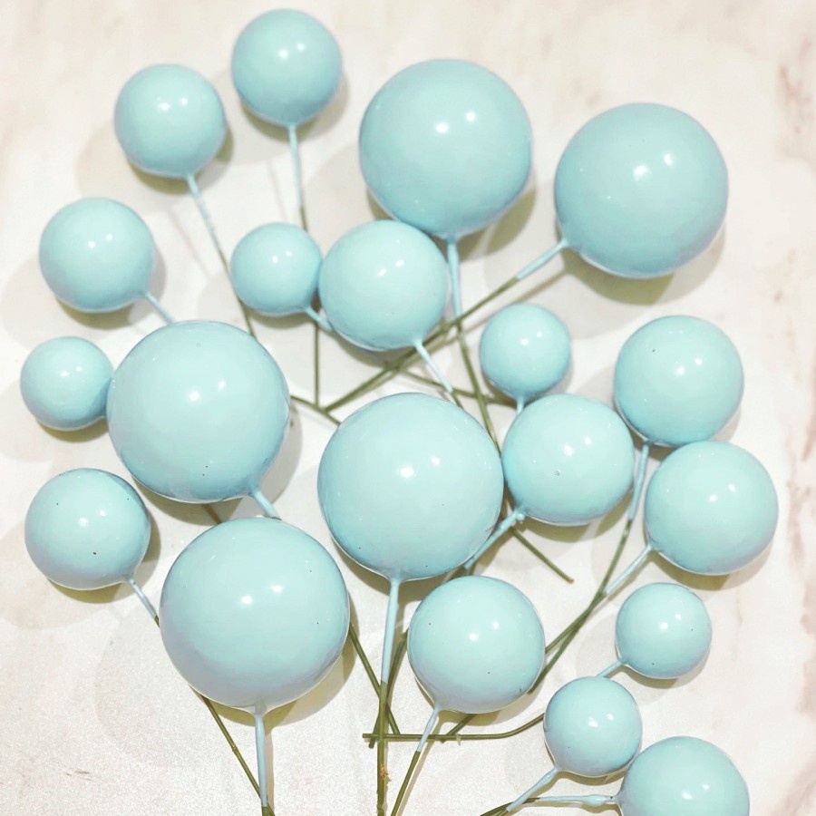 LPA 20PCS BOLA BOLA TUSUK HIASAN KUE / BALL CAKE TOPPER / HIASAN KUE ULTAH EIU