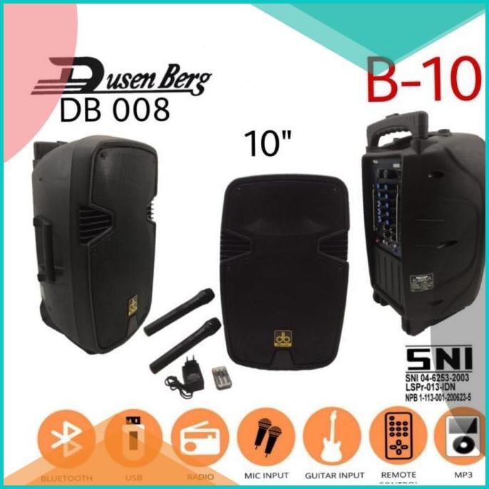 portable speaker bluetooth dusenberg 10inch / db 008 / B10 portable 16