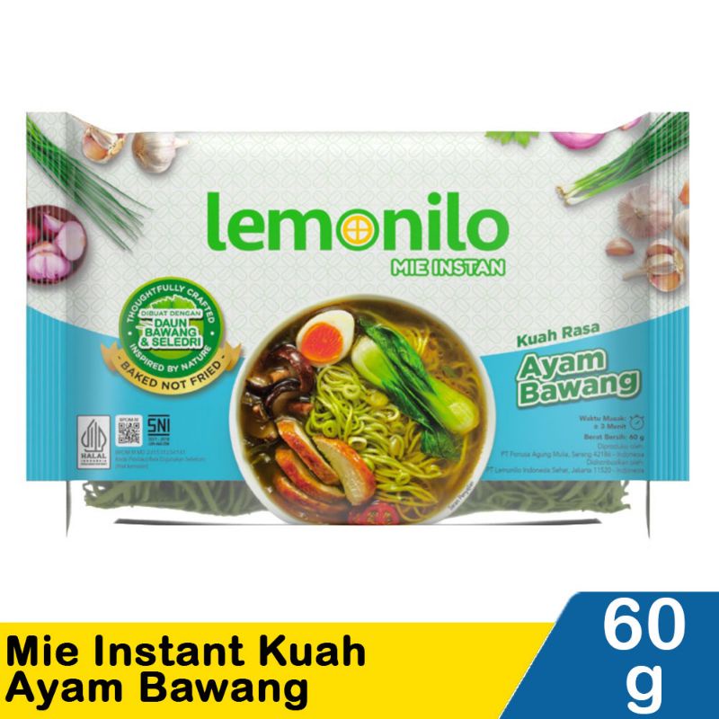 

Lemonilo Mie Instant Kuah Alami Ayam Bawang 60G