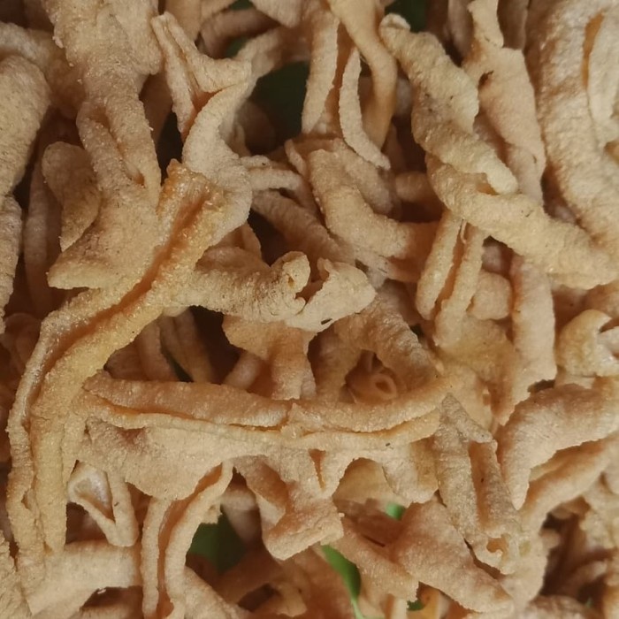 

Keripik - Keripik Usus Ayam Keto Original 1 Kg Tanpa Tepung Kripik