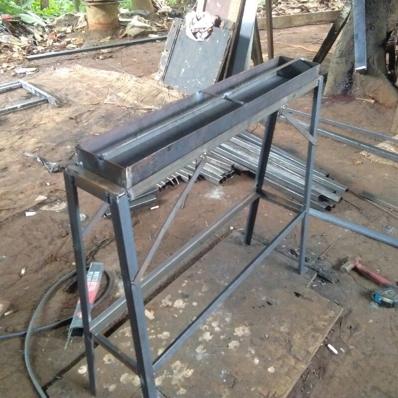 Panggangan Sate Arang/Tempat Sate Ayam/Daging/Sosis/Usus 70X12X75 Plat 2Mm