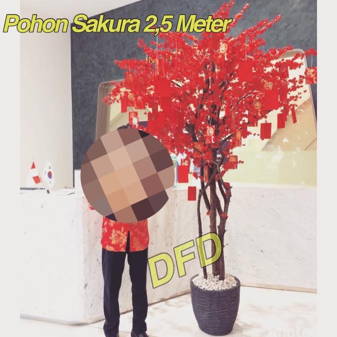 TERBARU Pohon Sakura 2,5 Meter Model Jumbo Payung / Pohon Angpao Imlek TERLARIS