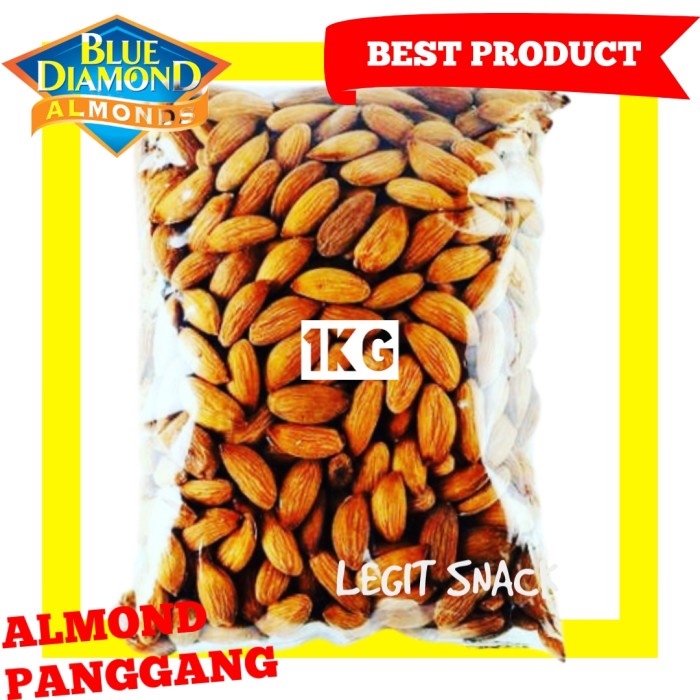 

Kacang - 1Kg Kacang Almond Panggang Kupas Blue Diamond Oven Almond Roasted 1 Kg