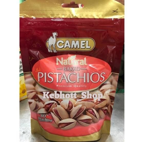 

Kacang - Camel Natural Baked Pistachios Nuts 150Gr Kacang Pistachio Panggang