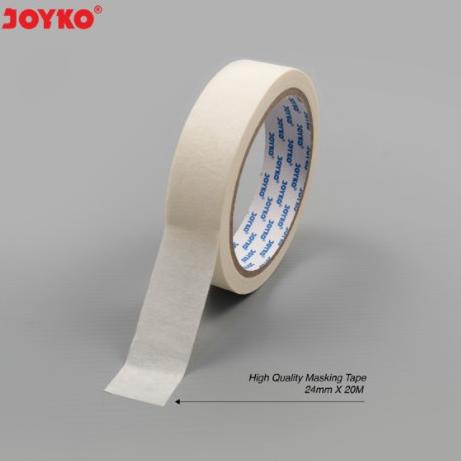 

MASKING TAPE JOYKO 24 MM LAKBAN KERTAS SELOTIP ISOLASI PUTIH CREAM SOLASI 1 INCH PEREKAT KUAT MURAH