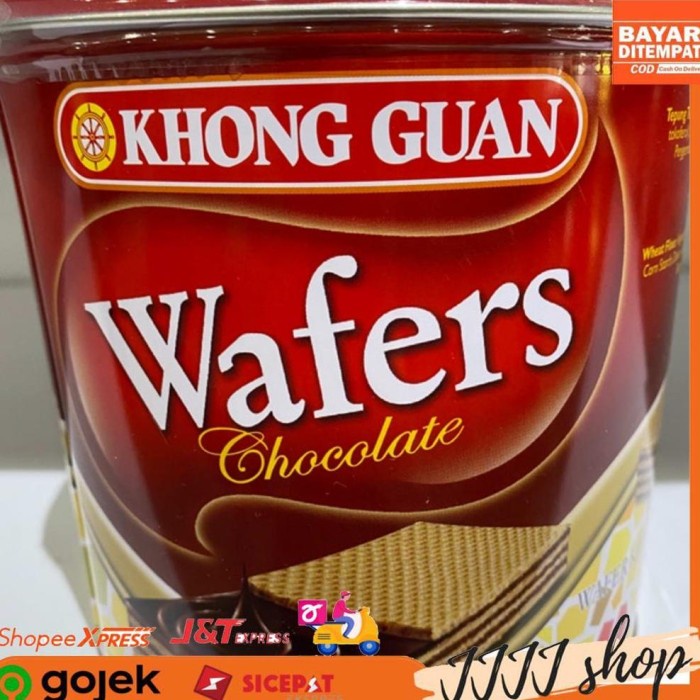 

Biskuit Wafer - New Khong Guan Wafers Chocolate Biskuit Cemilan Wafer Rasa Coklat