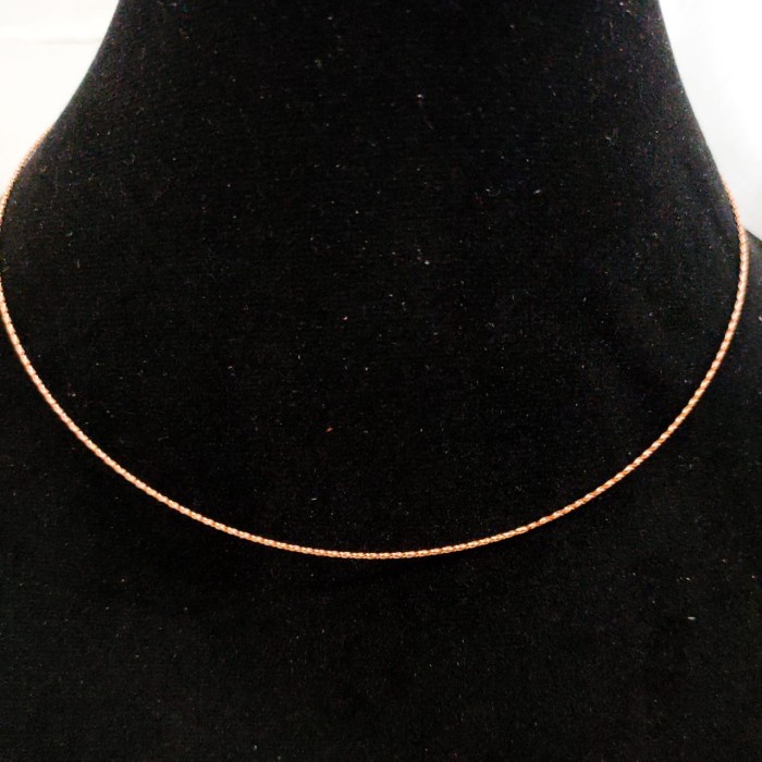 ✨Sale Kalung Choker Rosegold Elegant Emas Asli Limited