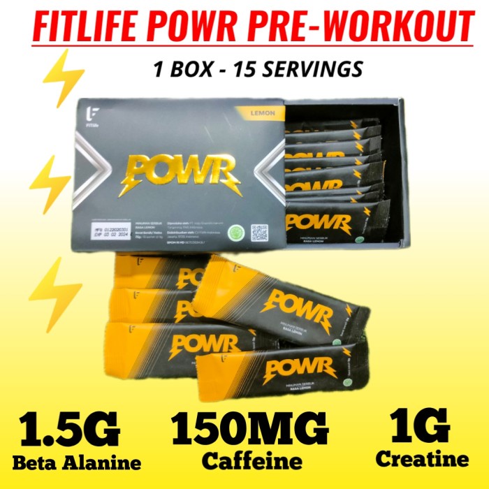 Preworkout Sachet - Fitlife Pre-workout Saset BPOM Pre Workout Halal