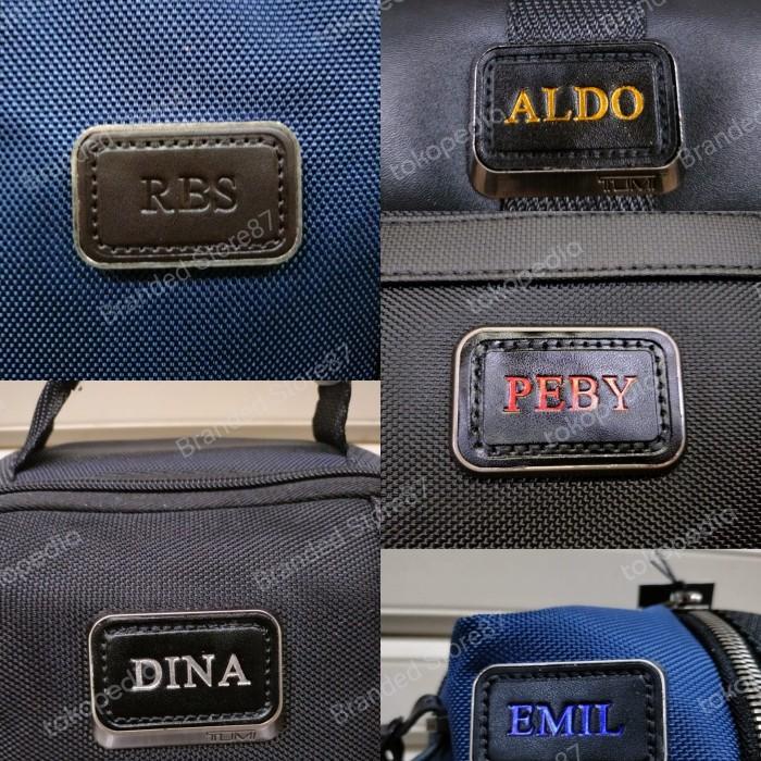 Patch Tumi + Free Emboss Inisial Nama 4-5 Huruf Dan Angka