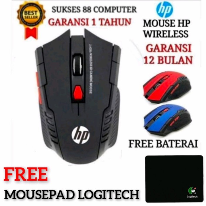 Mouse Wireless / Mouse Wireless / Free Mouse Pad Logitec