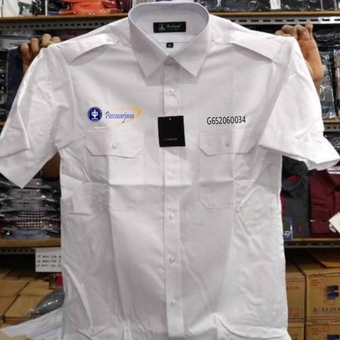 Kemeja Alisan Pilot Seragam Alisan Pilot Custom Bordir Logo Putih