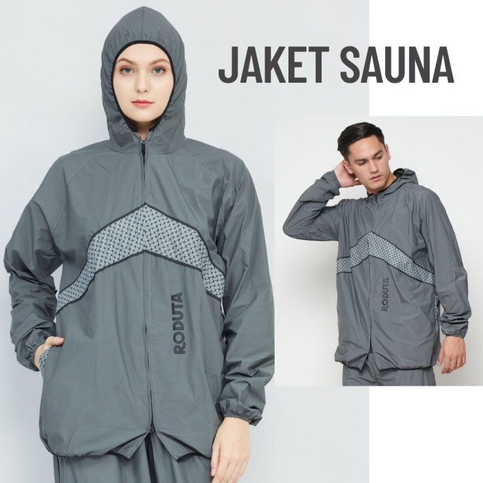 Jaket Sauna Roduta Jogging Grey - Jaket Saja