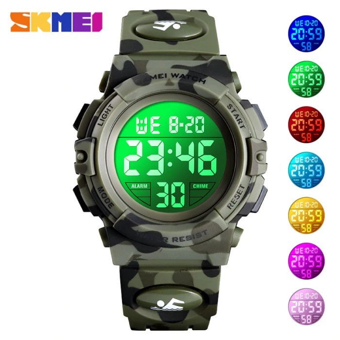 Jam Tangan Anak Laki Cowok Skmei 1548 Original Anti Air Motif Tentara