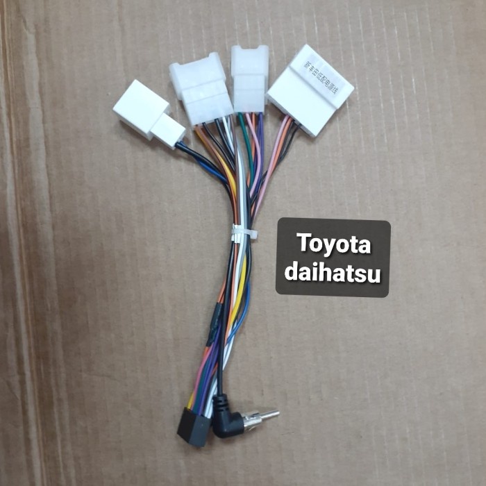 kode07 kabel soket double din mobil android toyota& daihatsu