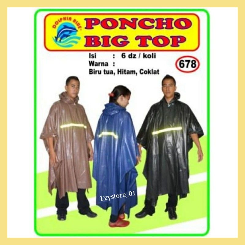 Jas hujan PONCHO 678 DOLPHIN BLUE