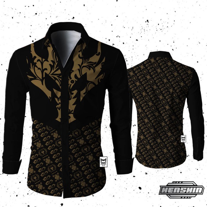 Hards Kemeja Batik Kamen Rider Ryuga Gold
