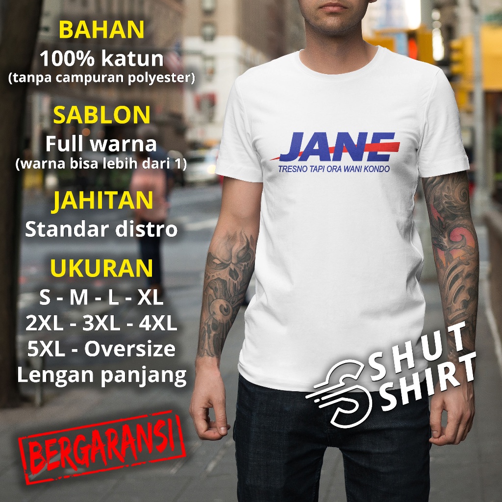 Kaos Distro T Shirt Pria & Wanita Original Size S M L XL & Jumbo Oversize XXL XXXL XXXXL Lengan Panj
