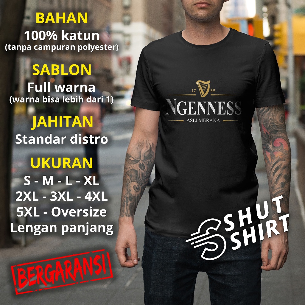 Kaos Distro T Shirt Pria & Wanita Original Size S M L XL & Jumbo Oversize XXL XXXL XXXXL Lengan Panj