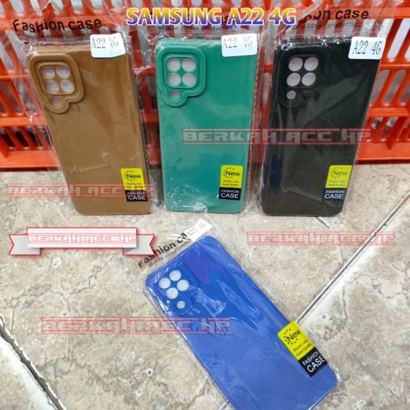 soft Case macaron Protect Camera SAMSUNG A22 4G Square edge