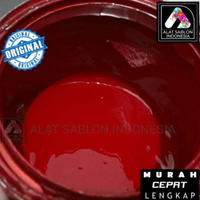 

Termurah Tinta Sablon Pvc Solid Ink Red Merah 250Gr Ori