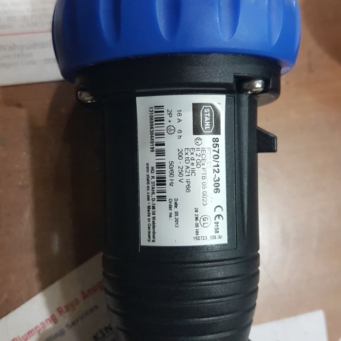 ✅Ready Stahl 8570/12-306 Plug 16A 2PN Wall Socket Ex 200-250V 50/60Hz Ex Terbaru