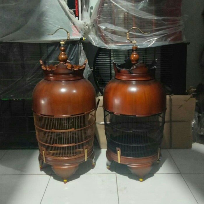 Promo Kandang Burung Perkutut Kayu Jati Warna Coklat