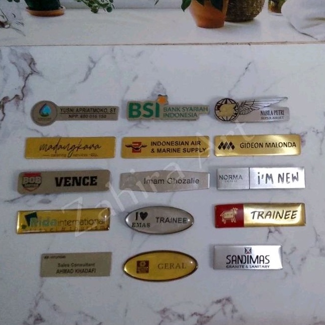 

nama dada custom / nametag logam custom
