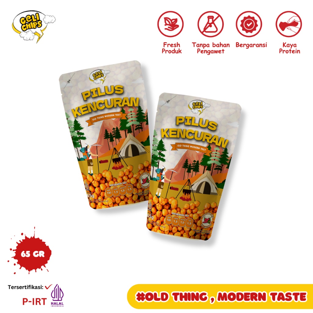 

Geli Chips Combo 4Pcs - Pilus Cikuran Spicy Pedas Gurih (Sukro Cikur) - Hemat