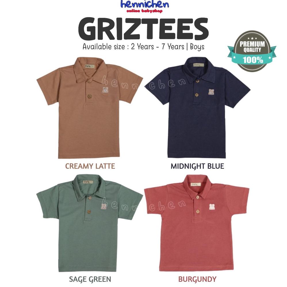 GRIZTEES KAOS POLO ANAK LAKI-LAKI BAJU POLO KERAH BORDIR ANIMAL ANAK LAKI-LAKI 1-6 TAHUN OVIKIDS