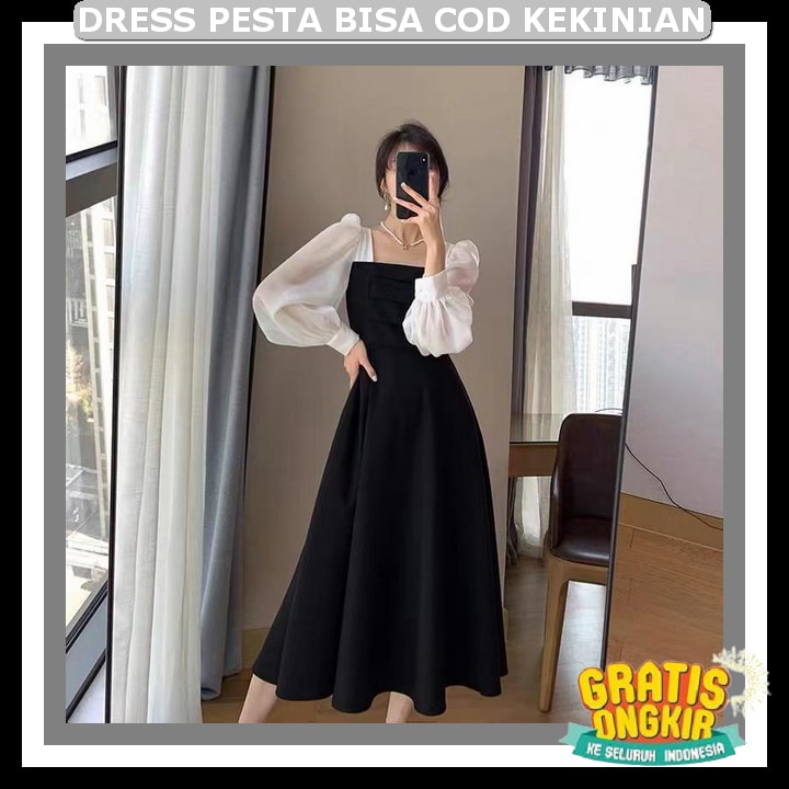 Dresa Pesta Remaja Simple Elegant Baju Natal Wanita Dres Terbaru Dreaa Cewe Dewasa Resepsi Terbaru D