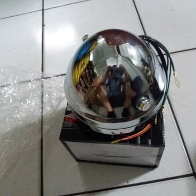 Lampu Depan Cb Bulat + Topi