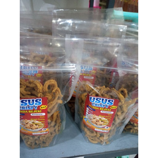 

Usus krispi 200gram gurih renyah siap makan.