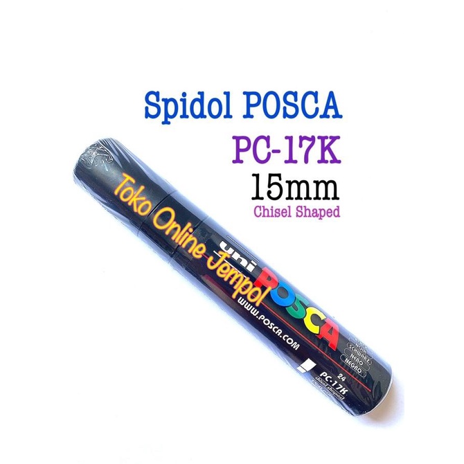 

HITAM 15mm PC-17K Spidol POSCA Marker Pen UNI kaca glass ATK0923PC