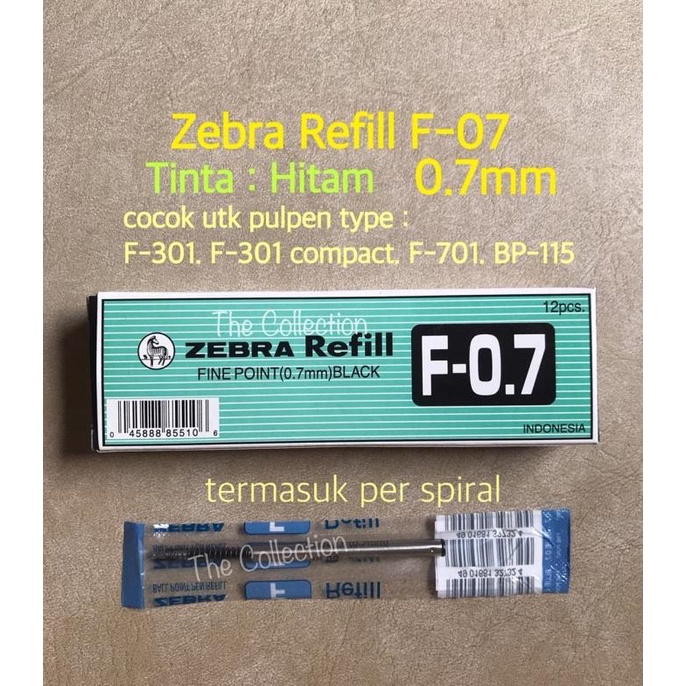 

ATK0658ZB type F Refill HITAM 0.7 isi ulang 327317 untuk pen F301 F701