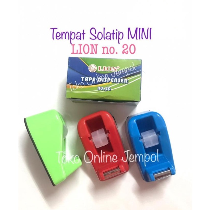 

no 20 MINI Tempat Solatip Isolasi Tape Dispenser LION kecil ATK1113LN