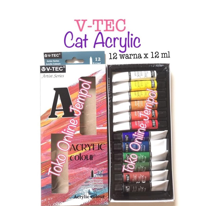 

12ml x 12 wrn Cat Acrylic V-Tec Akrilik Color VT-812/A VTec ATK1263VT